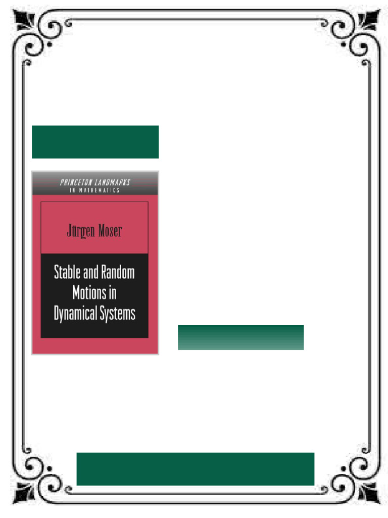 Stable and Random Motions in Dynamical Systems With Special Emphasis on ...