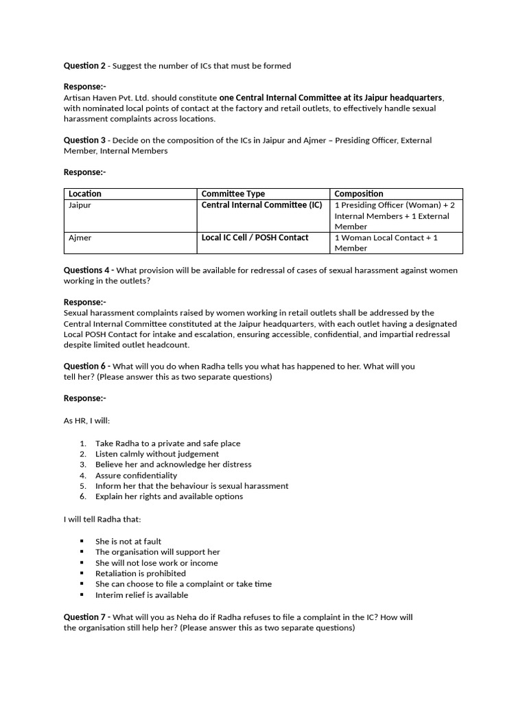Case Study Responses | PDF | Bias | Justice