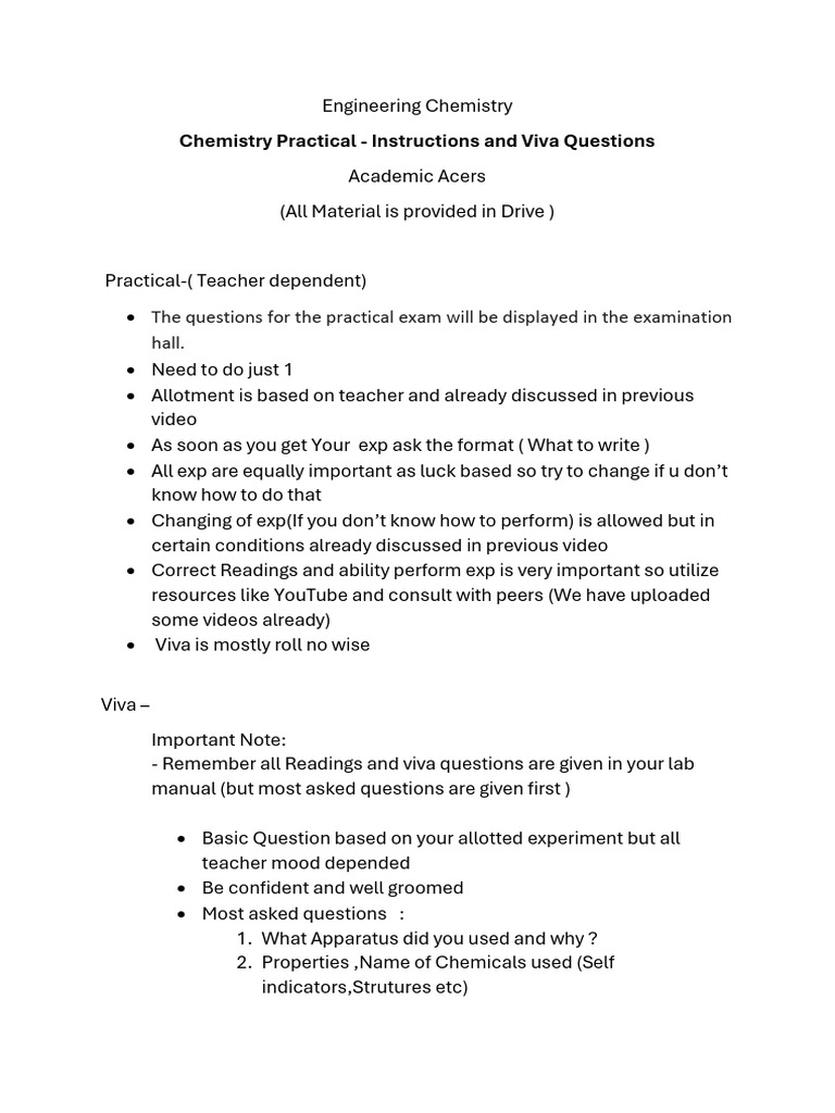 Engineering Chemistry Practical Guide | PDF | Ph | Titration