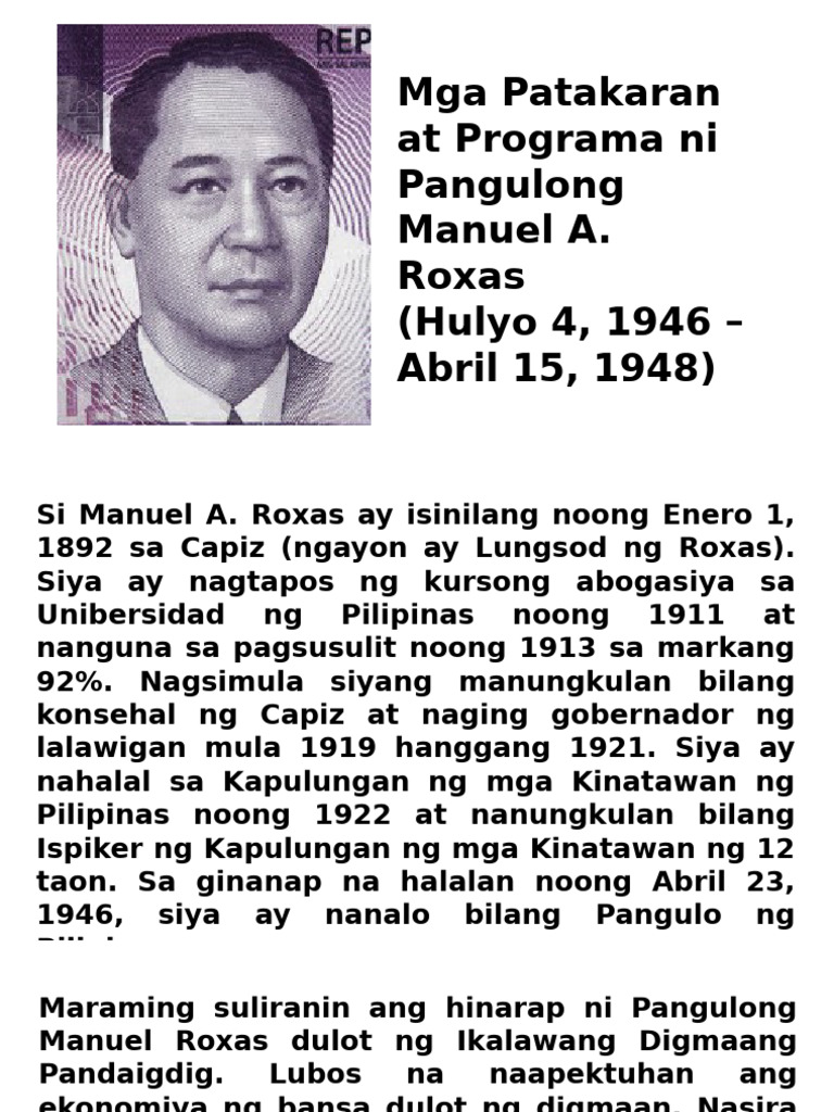 Manuel Roxas | PDF