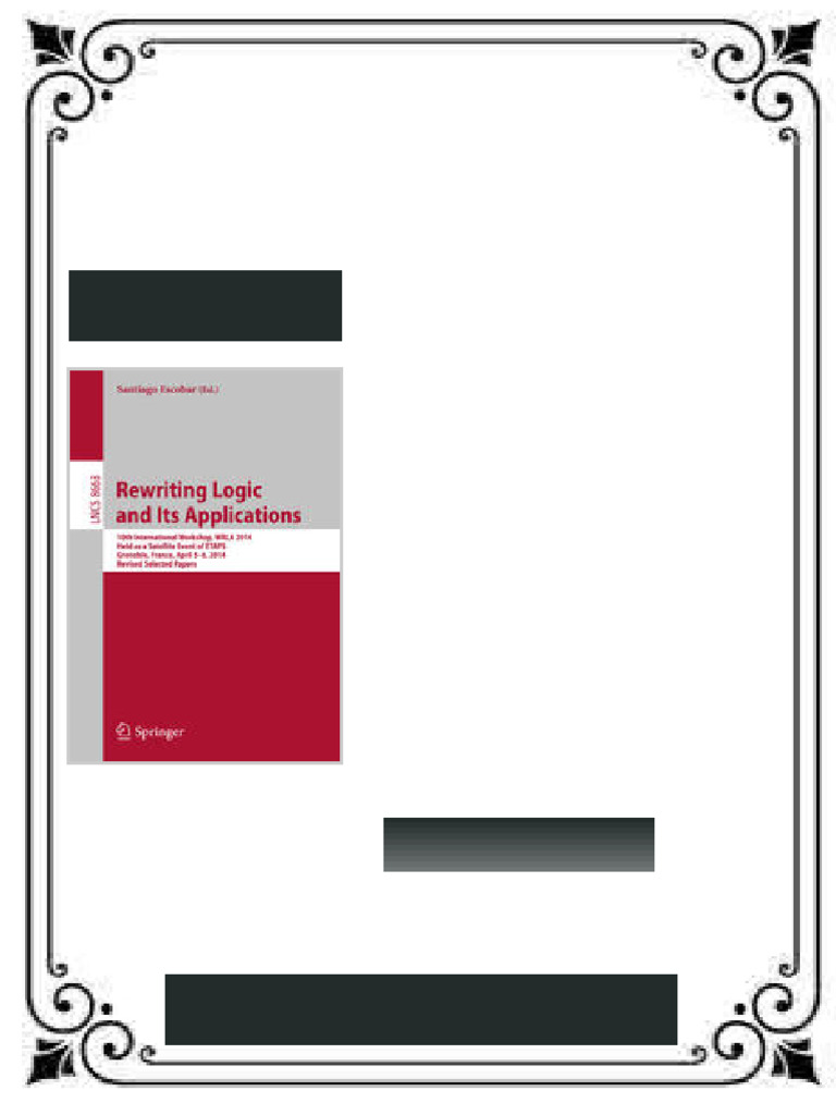 Rewriting Logic and Its Applications 10th International Workshop WRLA ...