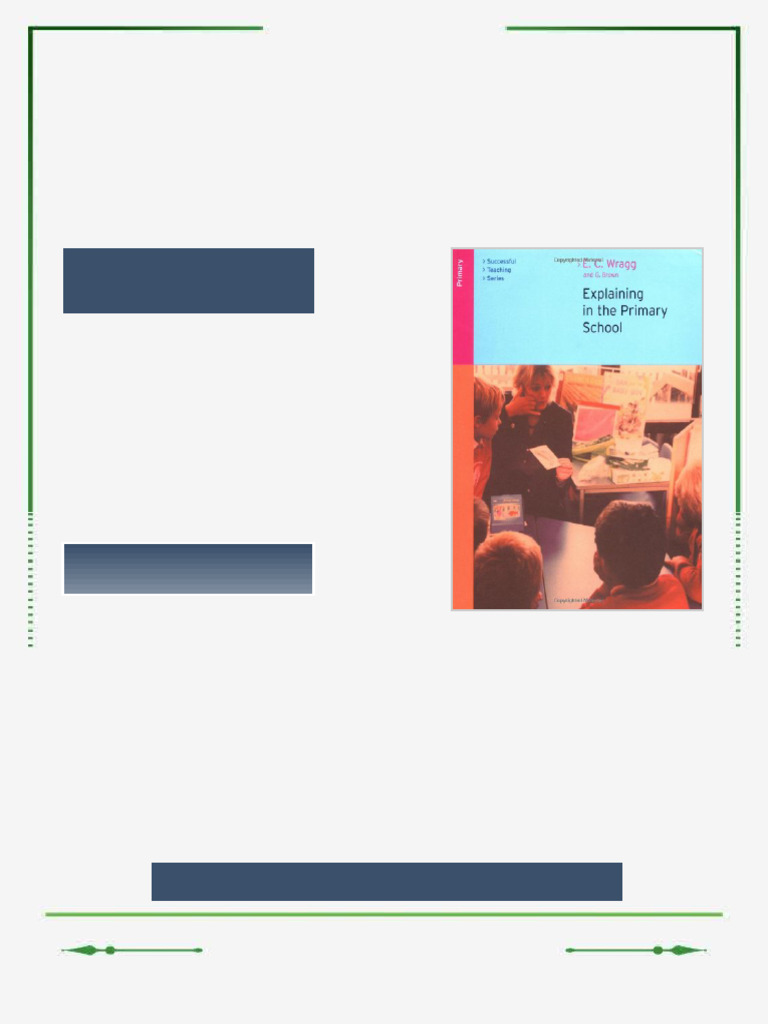 Explaining in the Primary School 2nd Edition Ted Wragg ebook licensed ...