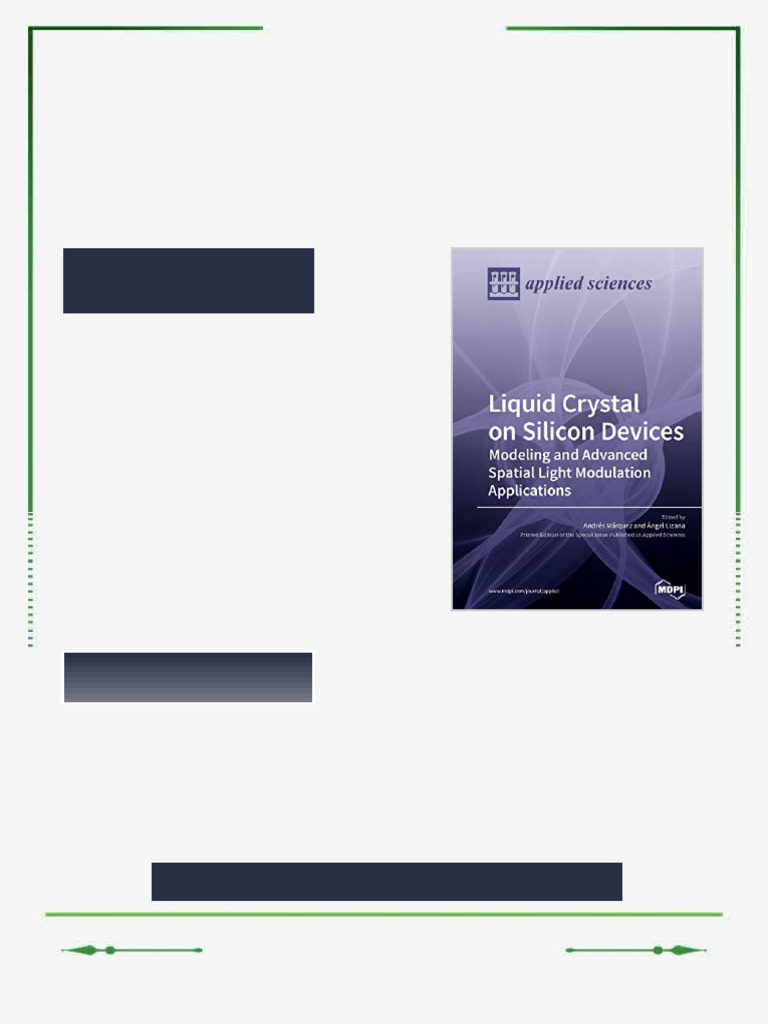 Liquid Crystal on Silicon Devices Modeling and Advanced Spatial Light ...