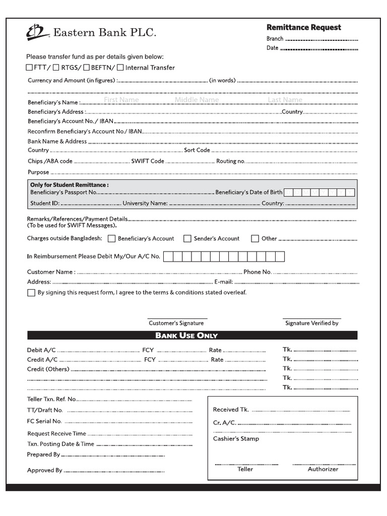 Rtgs Form Ebl | PDF