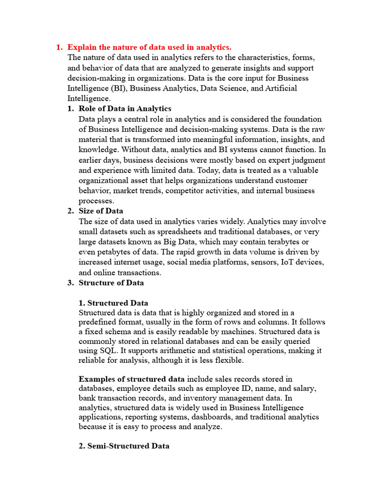 BA Notes Model 2 | PDF | Apache Hadoop | Regression Analysis
