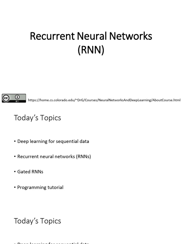 Understanding Recurrent Neural Networks | PDF | Deep Learning | Machine ...