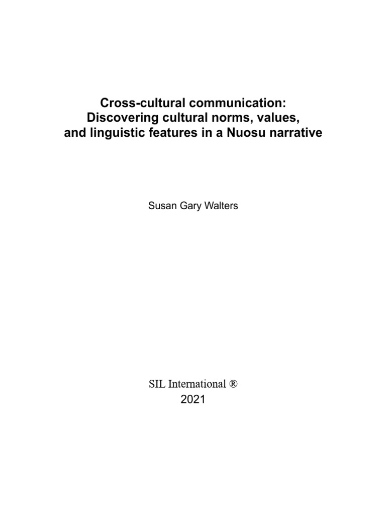 Nuosu Cultural Communication Insights | PDF | Comma | Communication