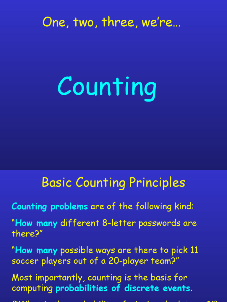 8 Counting.pptx | PDF | Algebra | Mathematical Concepts