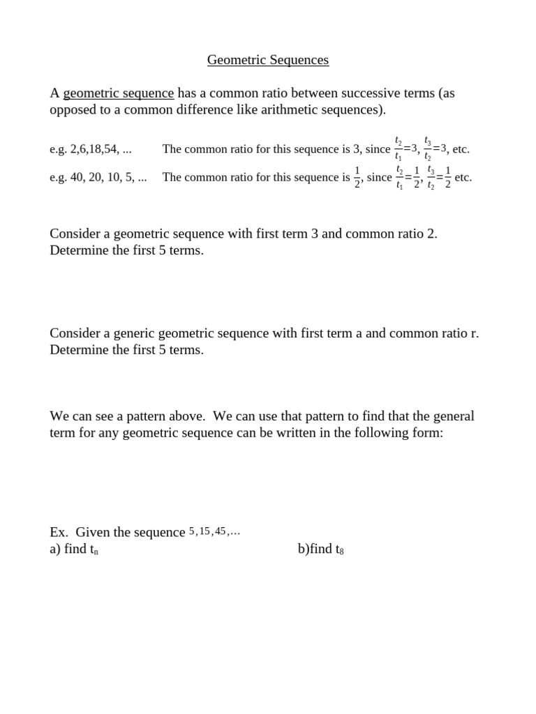 02 LS Geometric Sequences | PDF