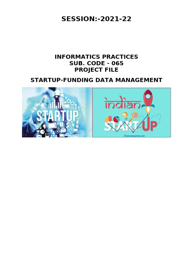Startup Funding Data Management Project | PDF | Computing