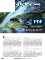 Intro To Hydropower: Part 3: Power, Efficiency, Transmission & Equipment Selection