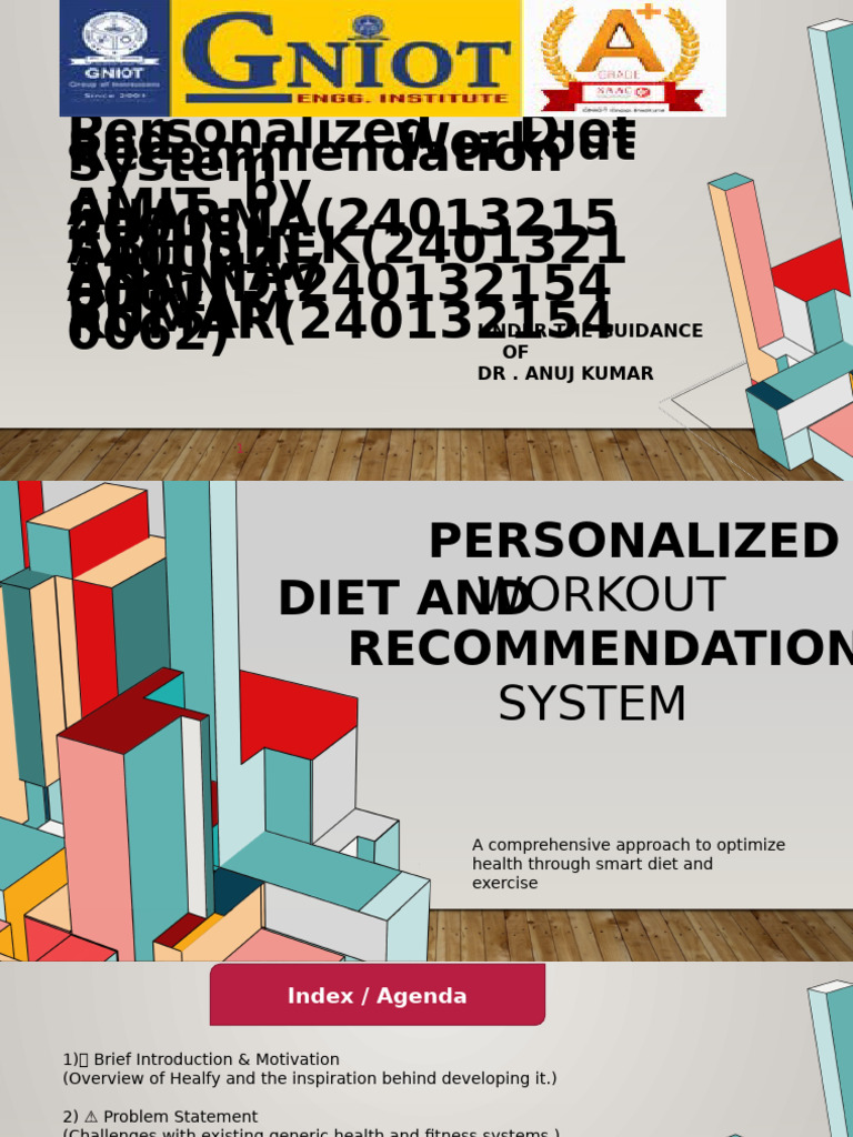 Personalized Diet & Workout System | PDF | Dieting | Machine Learning