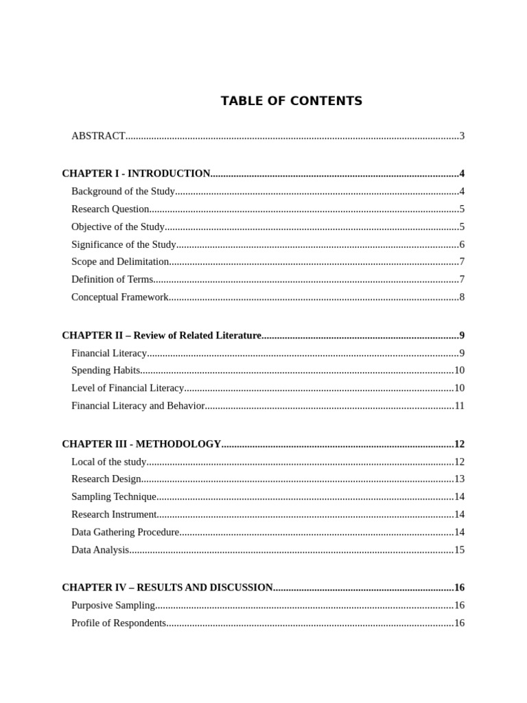 Financial Literacy Impact on ABM Students | PDF | Survey Methodology ...