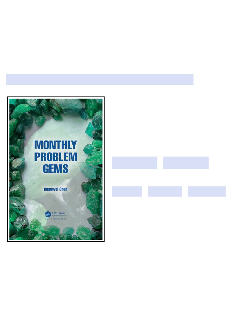 Monthly Problem Gems 1st Edition Hongwei Chen - ebook and textbook ...