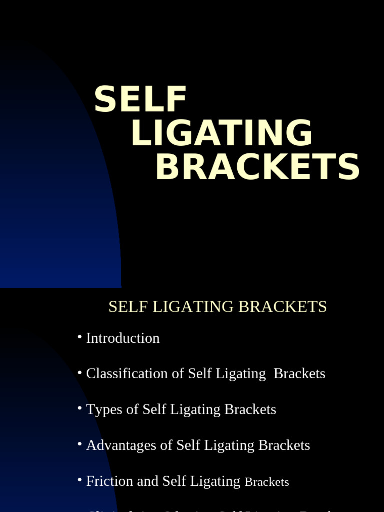 Self Ligating Brackets | PDF | Friction | Orthodontics
