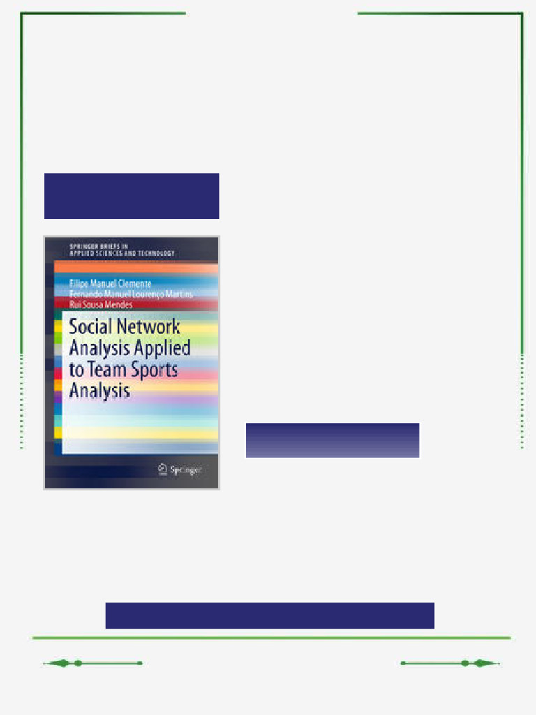 Social Network Analysis Applied to Team Sports Analysis 1st Edition ...