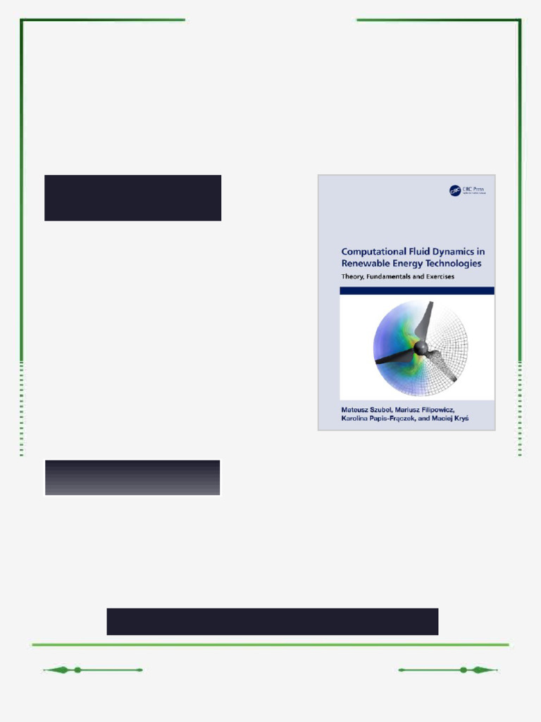 Computational Fluid Dynamics in Renewable Energy Technologies: Theory ...