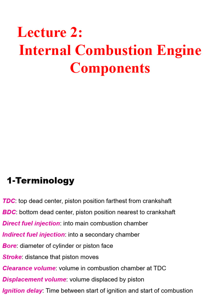 Internal Combustion Engine Components Guide | PDF | Internal Combustion ...