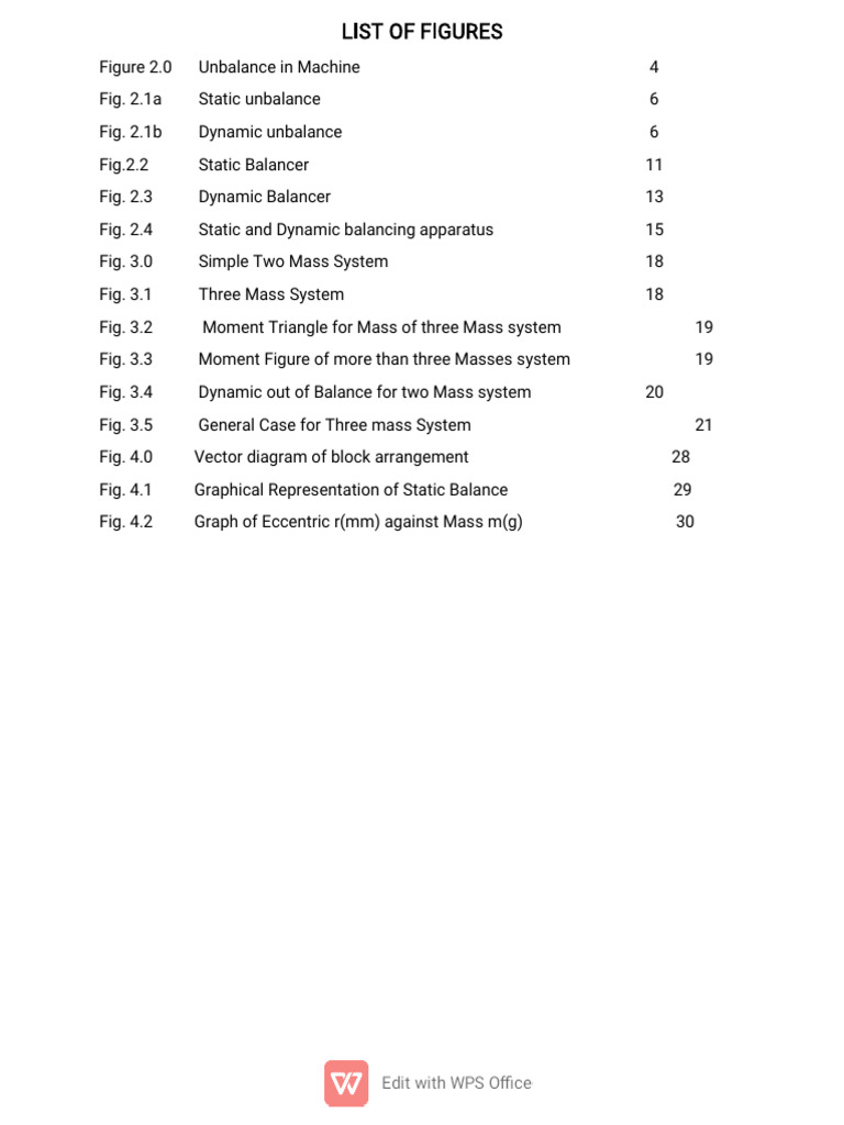 Balancing Systems: Figures & Tables Overview | PDF