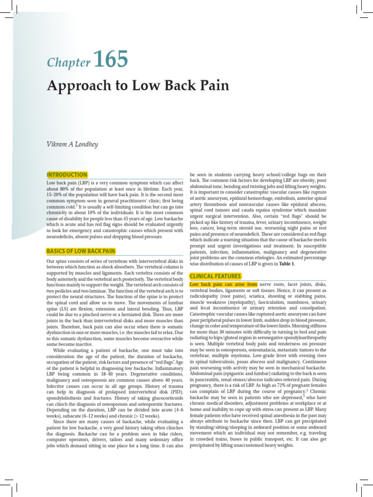 Understanding Low Back Pain Causes | PDF | Back Pain | Low Back Pain