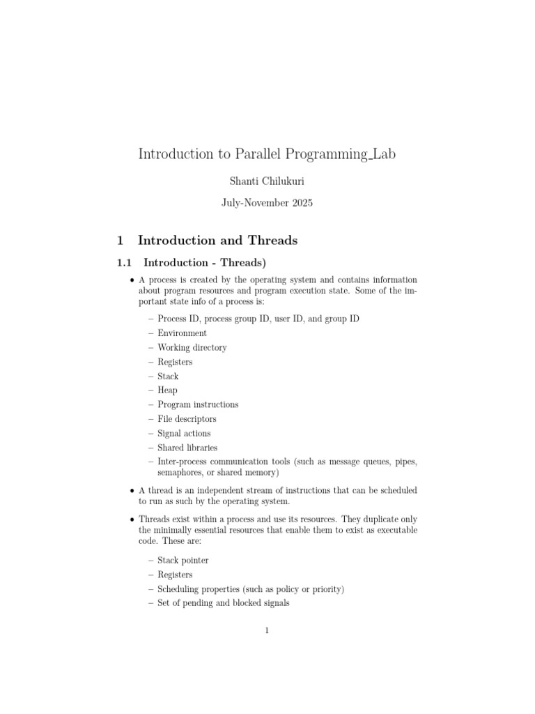 IPP_Lab1 | PDF | Operating System | Thread (Computing)