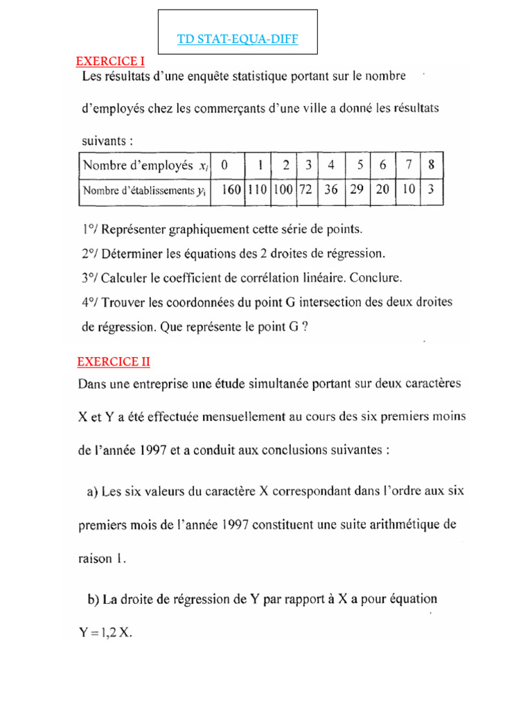 TD Stat Equa Diff | PDF
