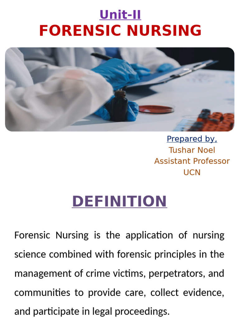Forensic Nursing: Definition and Scope | PDF