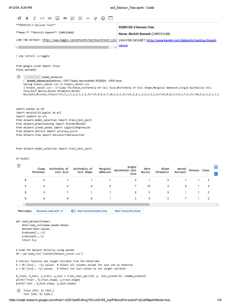 Ex3 Decision Tree | PDF