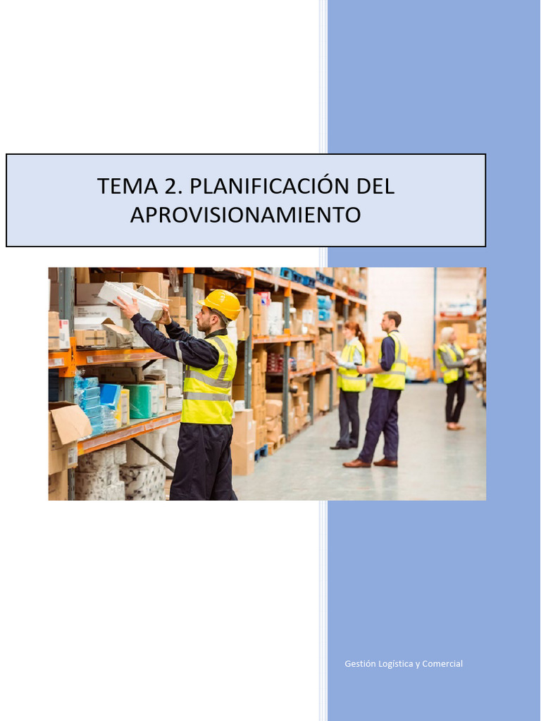 TEMA 2.- PLANIFICACION DEL APROVISIONAMIENTO ...