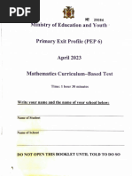 PEP 4 Numeracy Test June 2024 | PDF