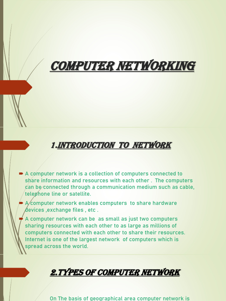 Overview of Computer Networking Basics | PDF
