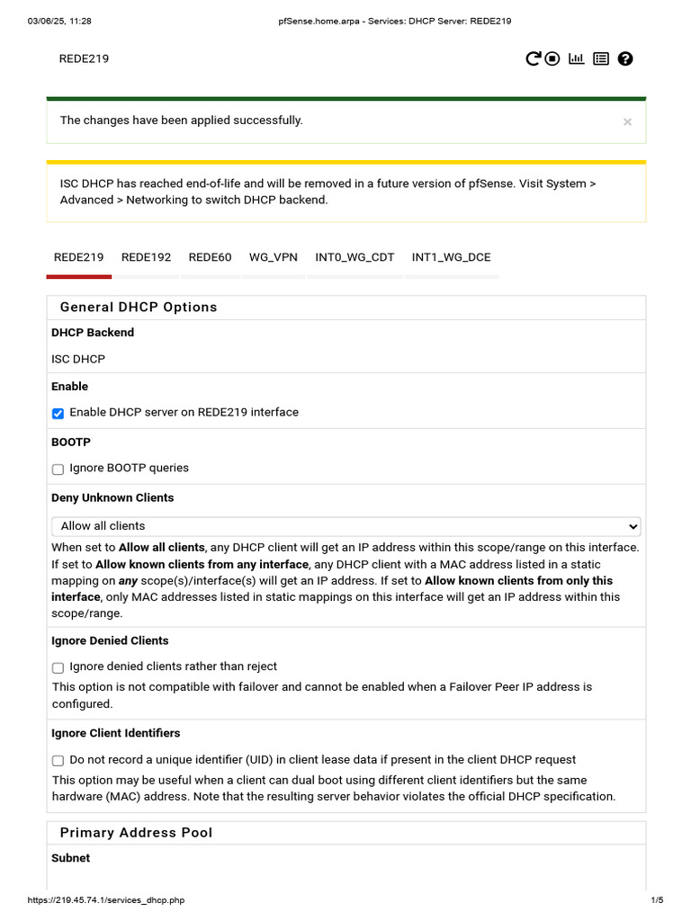 pfSense DHCP Server Configuration Guide | PDF | Ip Address | Internet ...