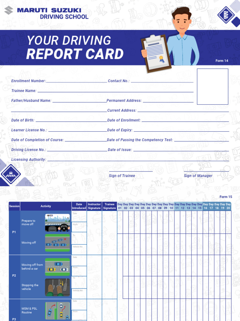 Driving Course Enrollment Report Card | PDF | Traffic | Road Infrastructure