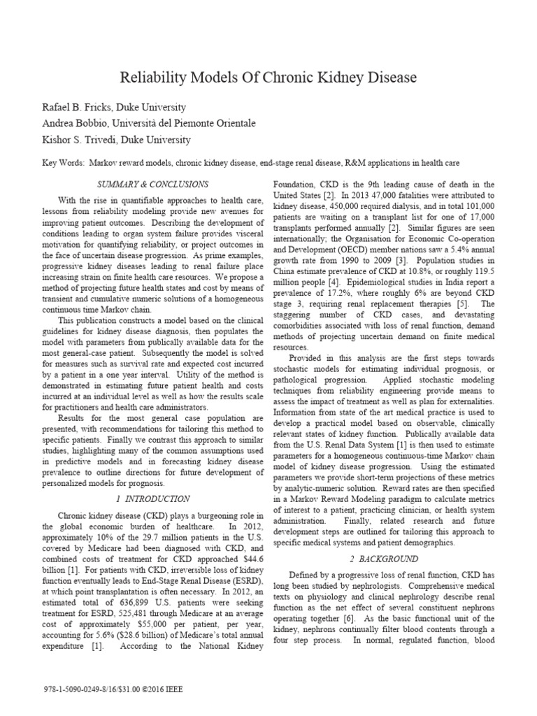 Impact of CKD to Patients | PDF | Chronic Kidney Disease | Kidney ...