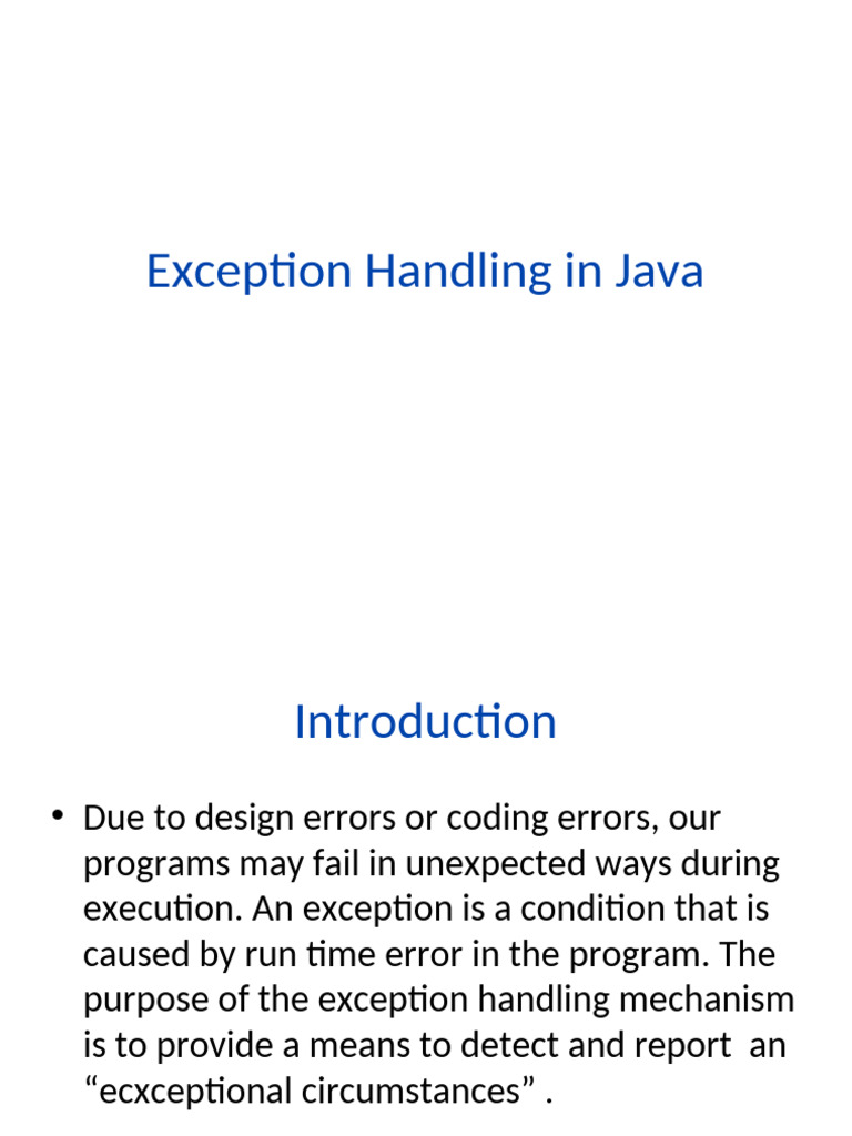 Java Exception Handling Explained | PDF | Computer Program | Programming