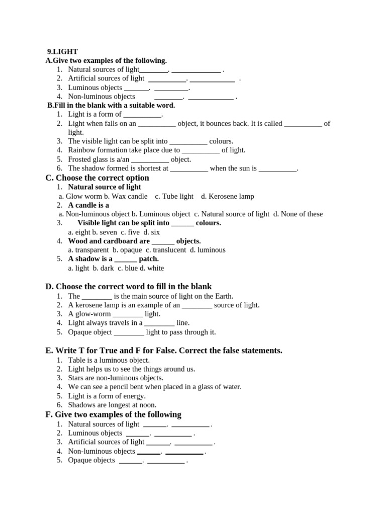 Light Sources and Cooking Methods Guide | PDF | Stir Frying | Pasta