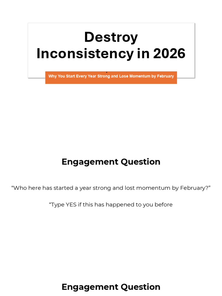 Master Consistency for 2026 Success | PDF | Disciplines | Learning