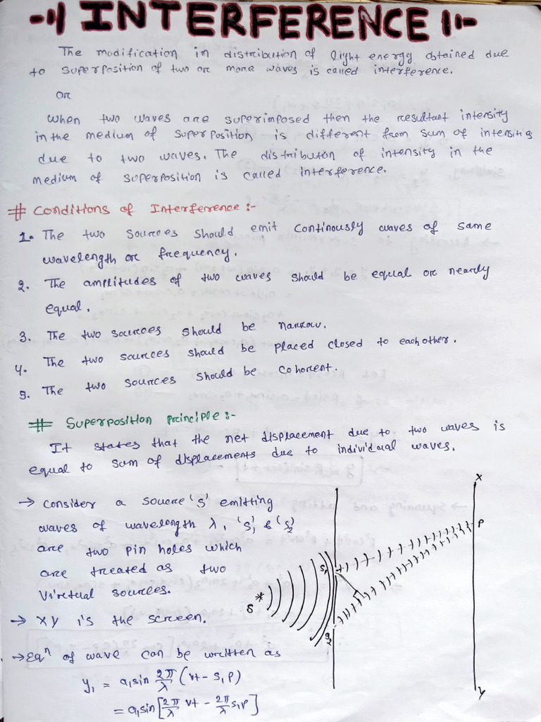 Interference Note | PDF