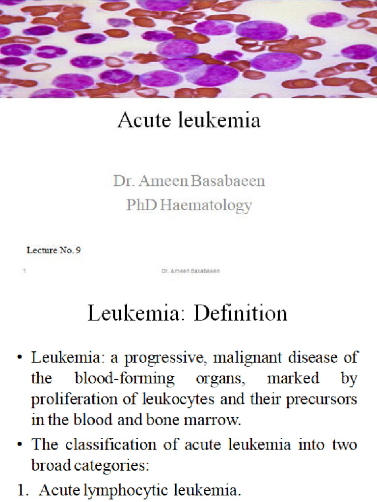 Acute Leukemia L 10 PDF_٠٤٢٣٢٧ (1) | PDF