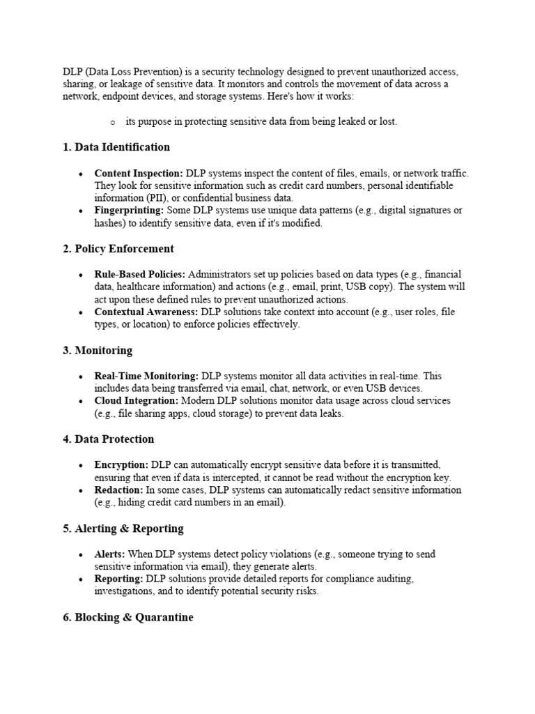 Understanding Data Loss Prevention (DLP) | PDF | Security | Computer ...