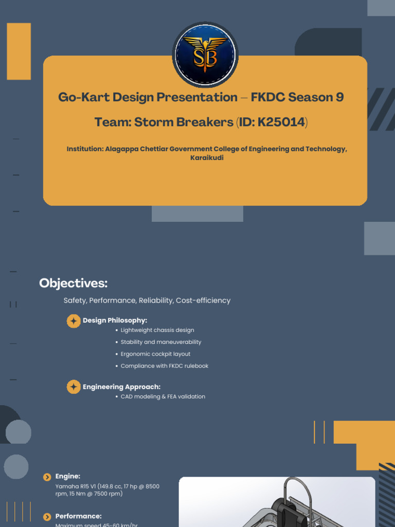 FKDC Season 9 Go-Kart Design Overview | PDF | Car | Automotive Industry