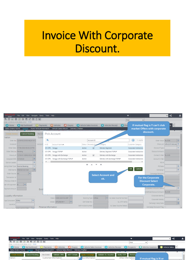Corporate Discount Invoice Process | PDF