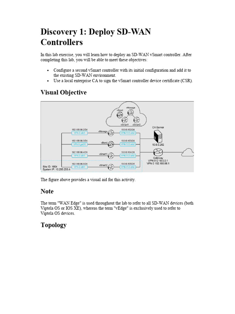 Deploying SD-WAN vSmart Controller | PDF | Command Line Interface ...