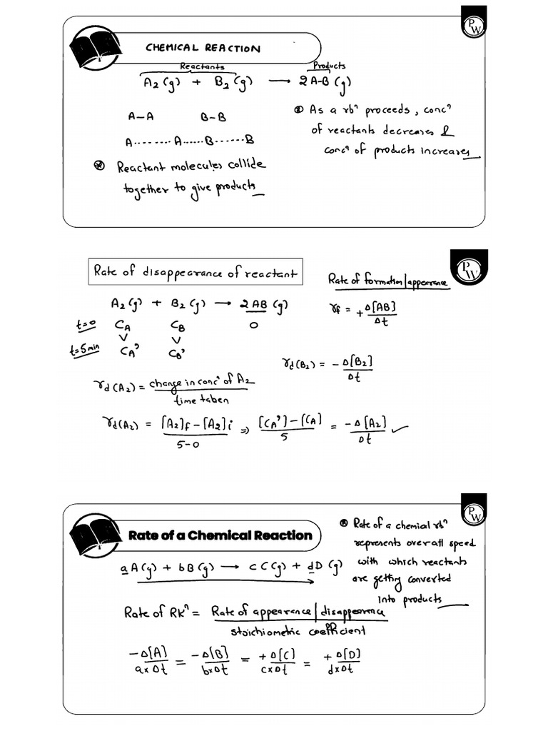 Chemical Kinetics - Class Notes 12th Hacker CBSE 2025 - Processed | PDF