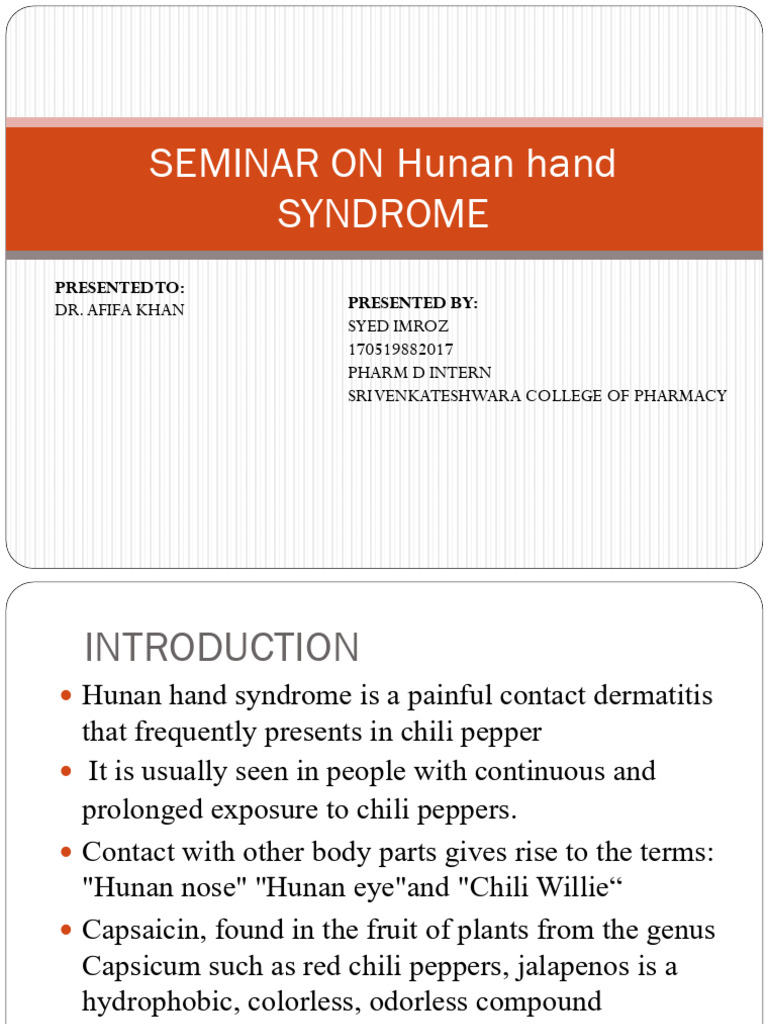 SEMINAR on Hunan Syndrom July | PDF