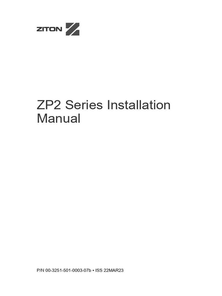 00-3251-501-0003-07 It.b Zp2 Series Installation Manual en | PDF ...