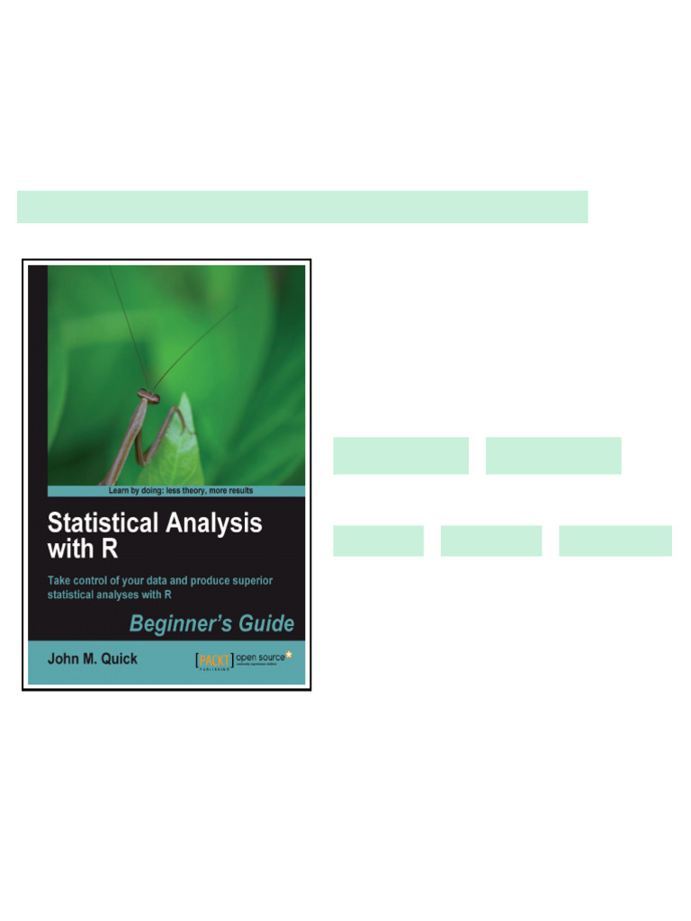 Packt Statistical Analysis with R digital download | PDF