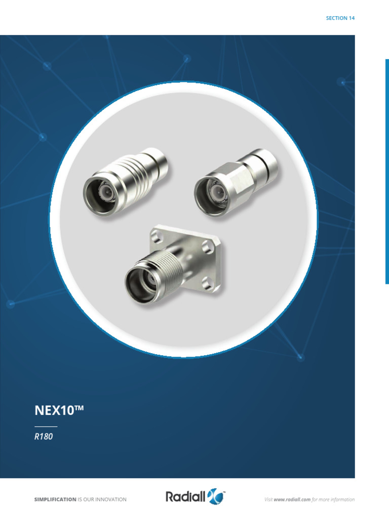 NEX10™ RF Coaxial Connector Overview | PDF | Electrical Connector ...