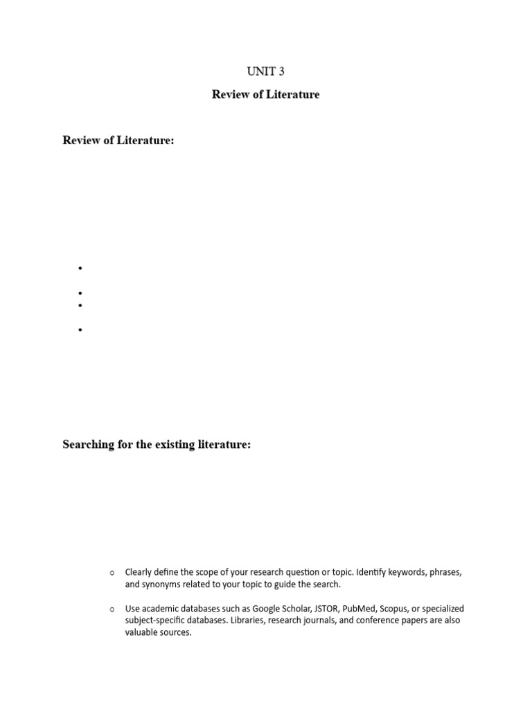 Literature Review Process Explained | PDF | Methodology | Theory