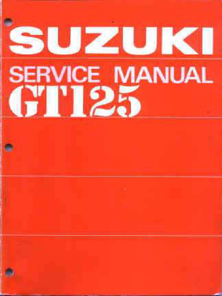 あ*ま様 SUZUKI GT125 サービスマニュアル Suzuki Service Manual GT 125 | PDF